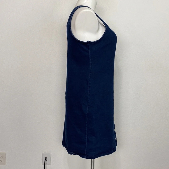 New Look Dark Wash Stretch Denim Button Front Mini Dress Plus Size 3X - Picture 3 of 7